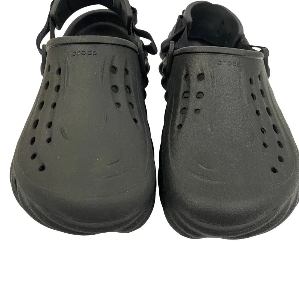 Crocs Echo Slip on Clogs Shoes Chunky Trendy Black 207837 Women’s 7 - Picture 2 of 10